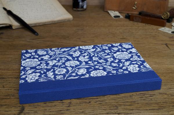 Diary blue with white floral pattern